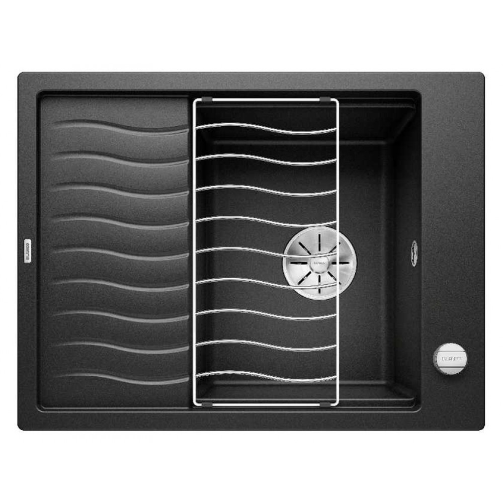 Blanco ELON 45 S SILGRANIT PuraDur черный с кл.-авт. InFino